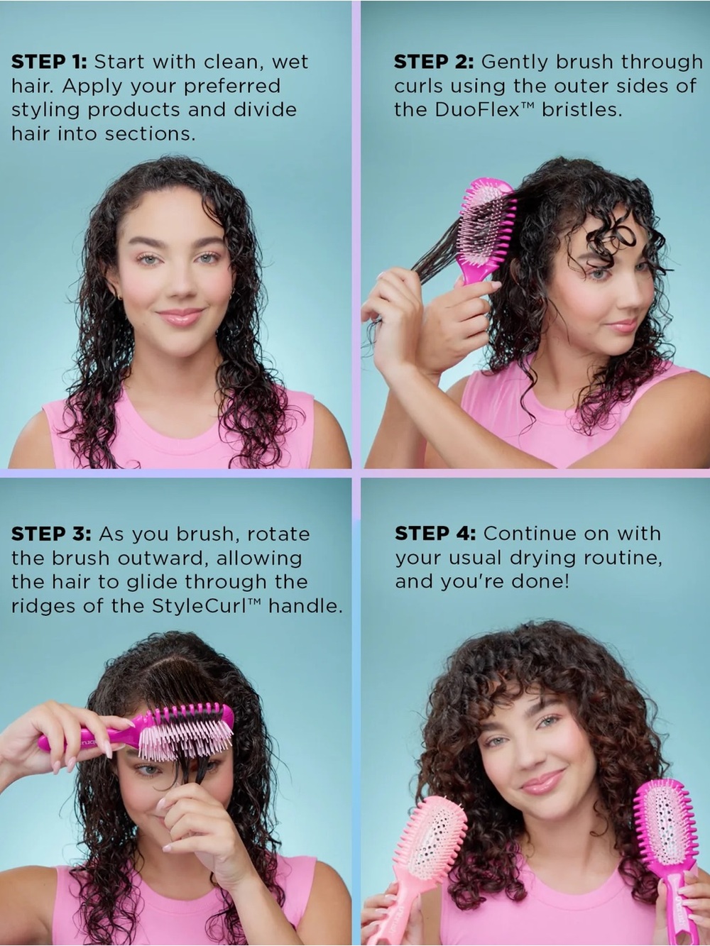 UNBRUSH CURLY HAIRBRUSH - GOLDEN HOUR - Picture 6 of 11